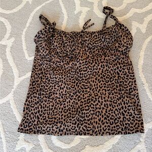 Lands' End Like New Leopard Print tankini. Size 12